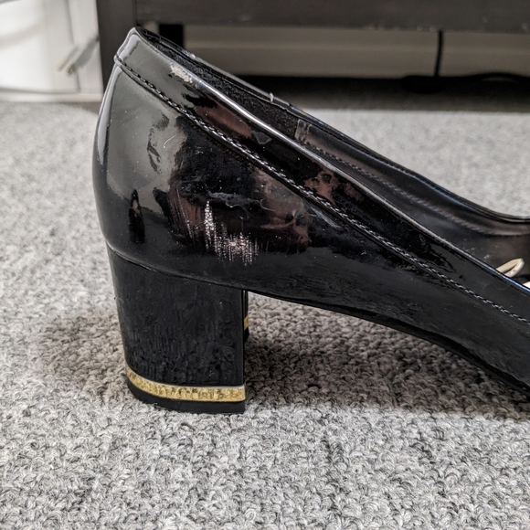 Merona black and gold chunky heels - Picture 5 of 5